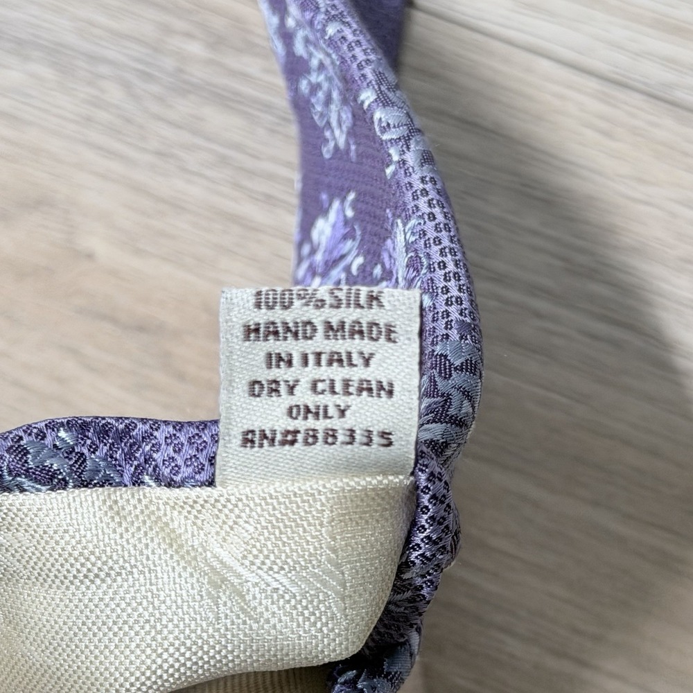 Tommy Bahama Purple Floral Designer Neck Tie Mens Classic Island Style Corpcore - Picture 10 of 13